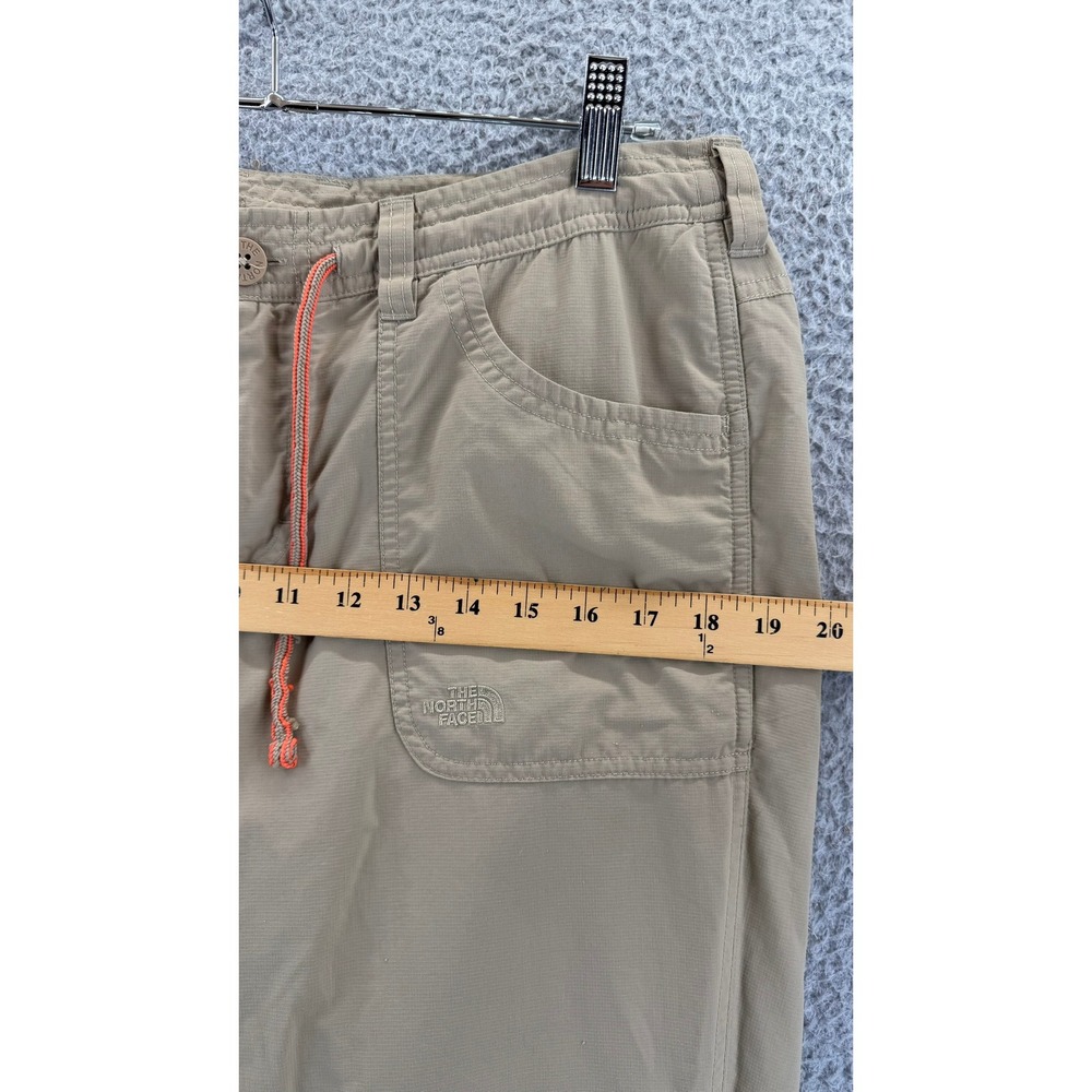 The North Face Womens 10 Regular Hiking Pants Tan Khaki Ripstop Drawstring Cargo - Picture 5 of 16